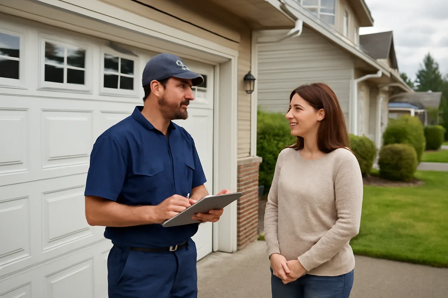 Garage door roller repair in Murrayville for a residential property
