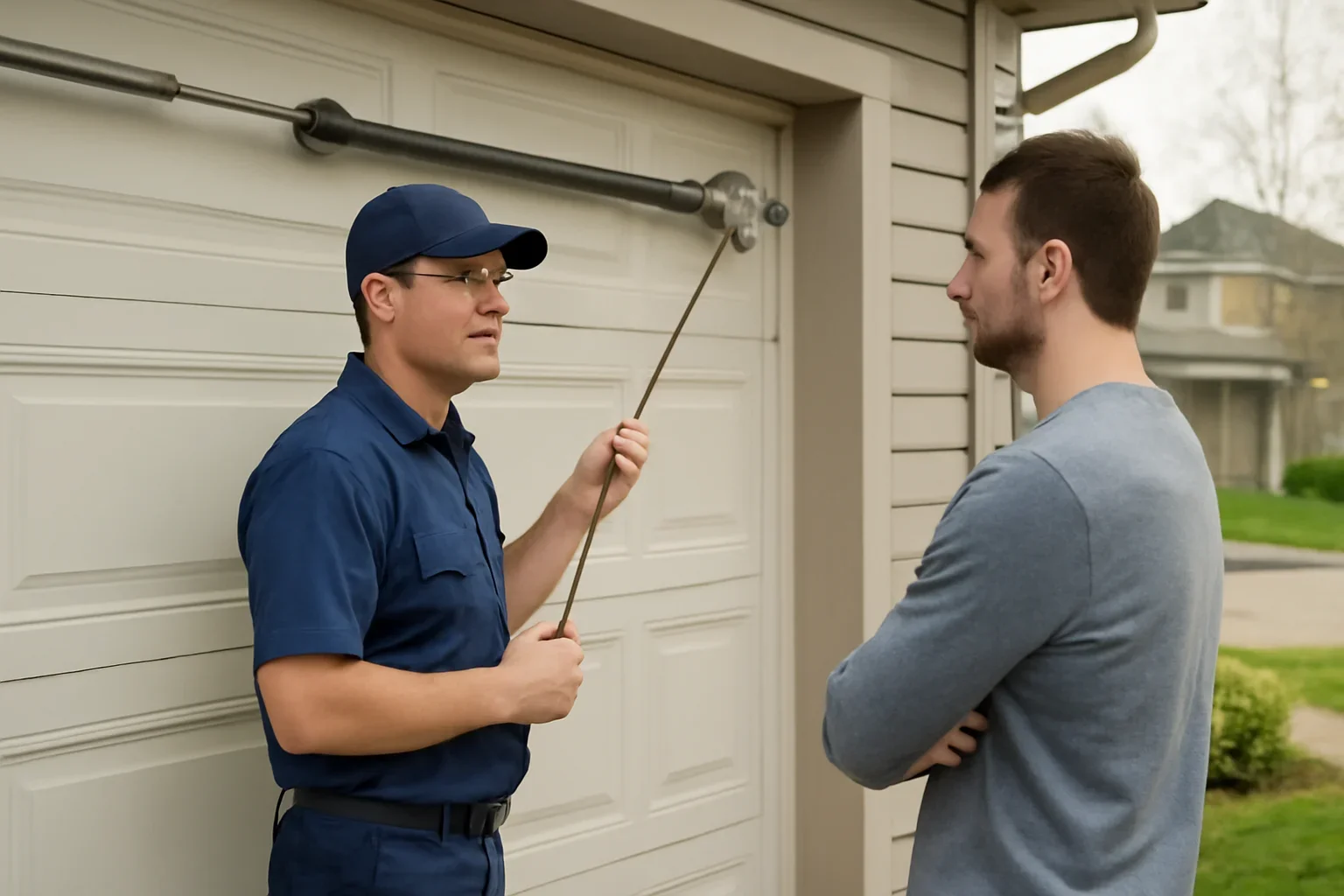 Garage door spring repair service for a residential property in Murrayville