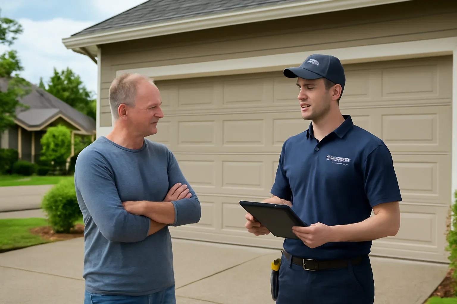Same-day garage door repair in Murrayville for a residential garage door