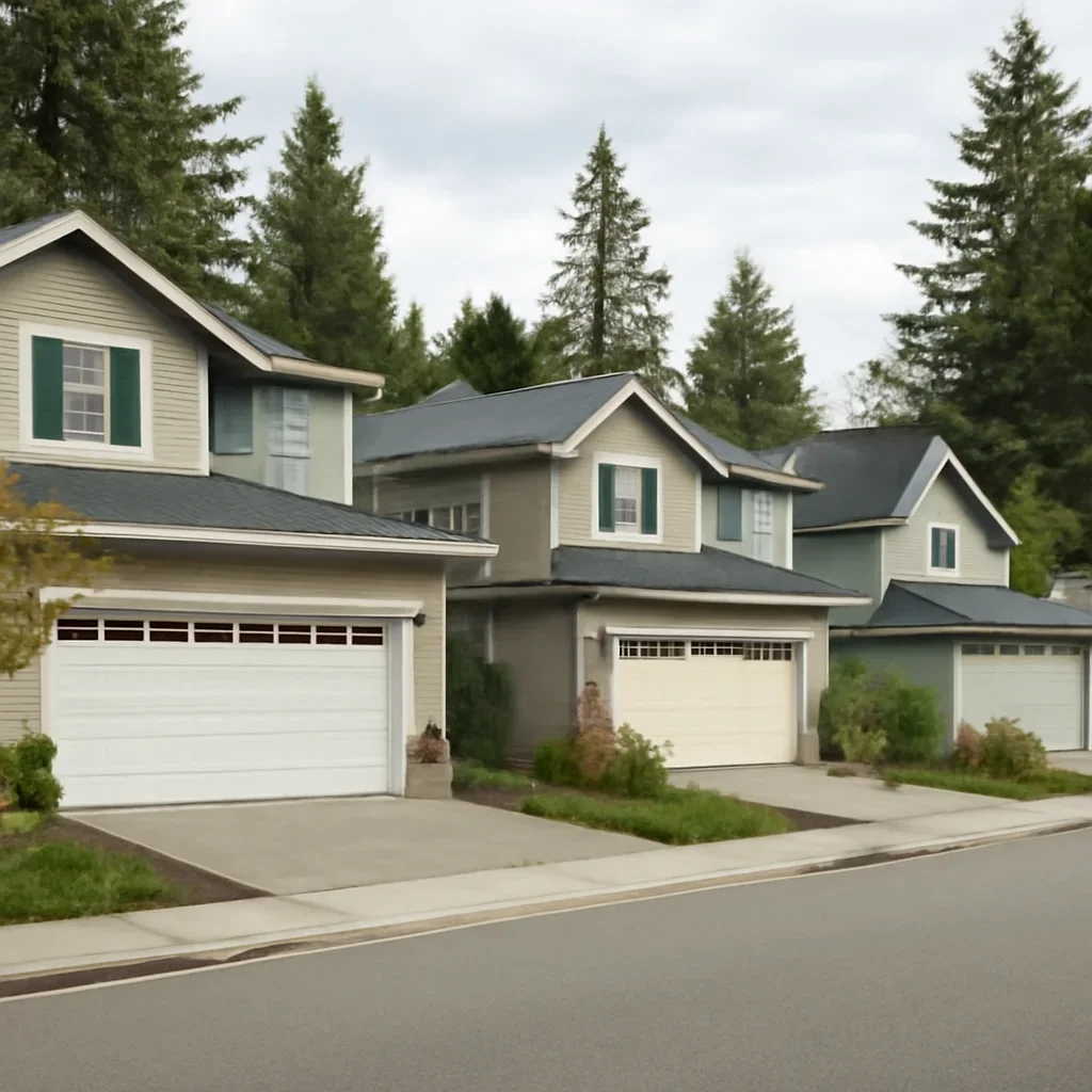 Garage doors on homes and rural properties in Salmon River Langley