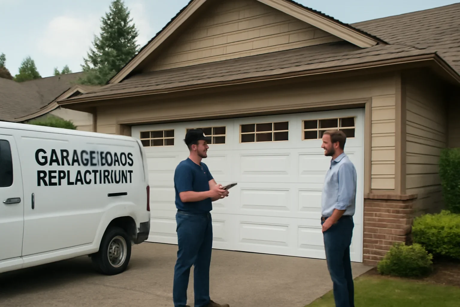 Garage door replacement in Salmon River for a residential property