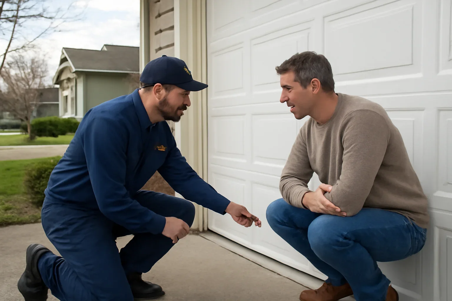 Garage door sensor repair in Salmon River for a residential property