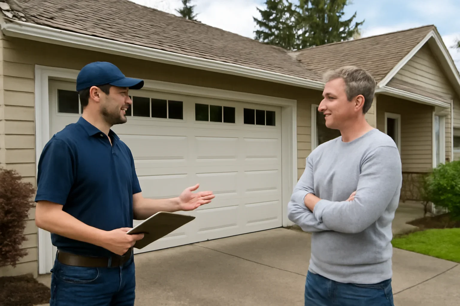 Garage door services in Salmon River for a residential property