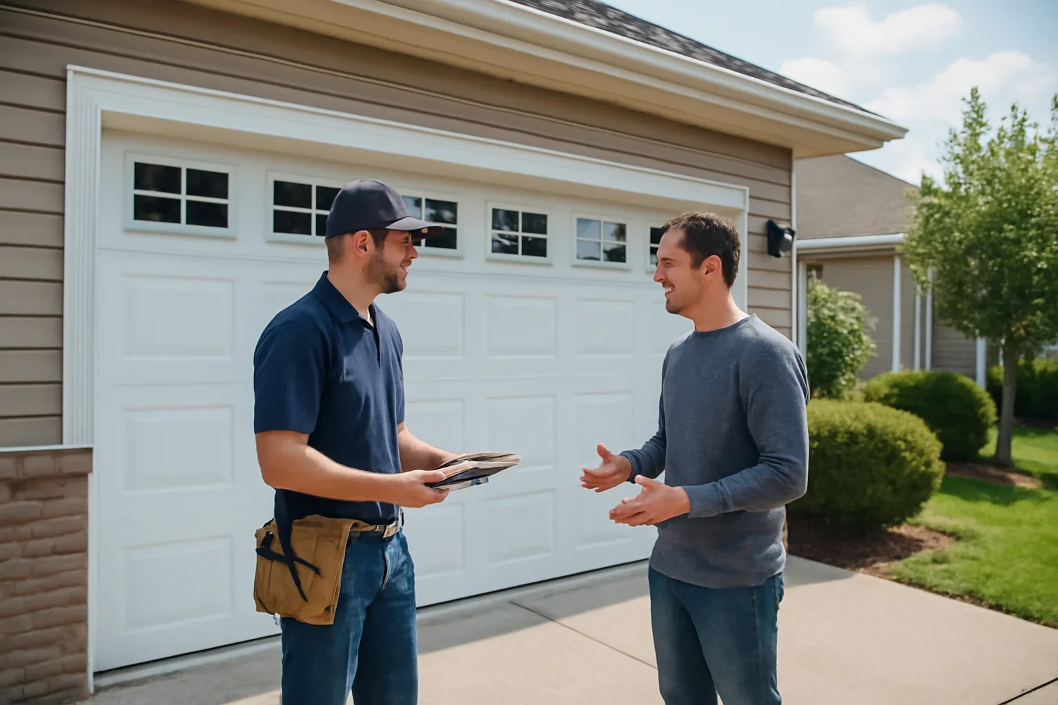 Garage door installation for a residential property in Walnut Grove Langley