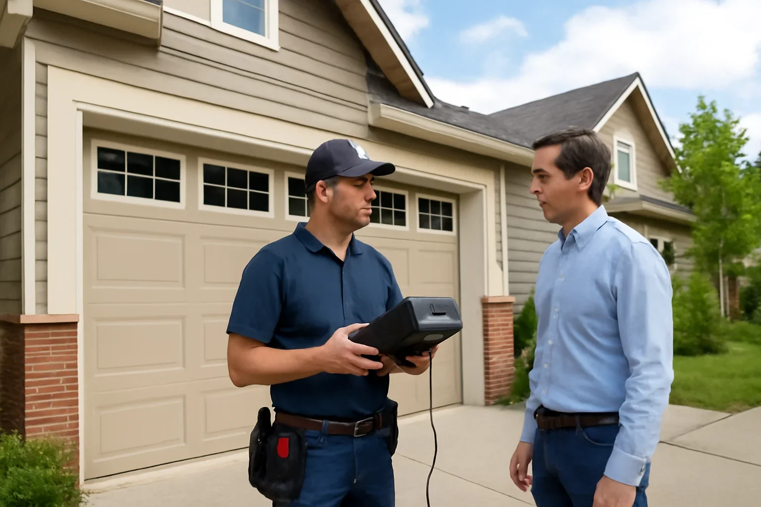 Garage door opener installation for a residential property in Walnut Grove Langley