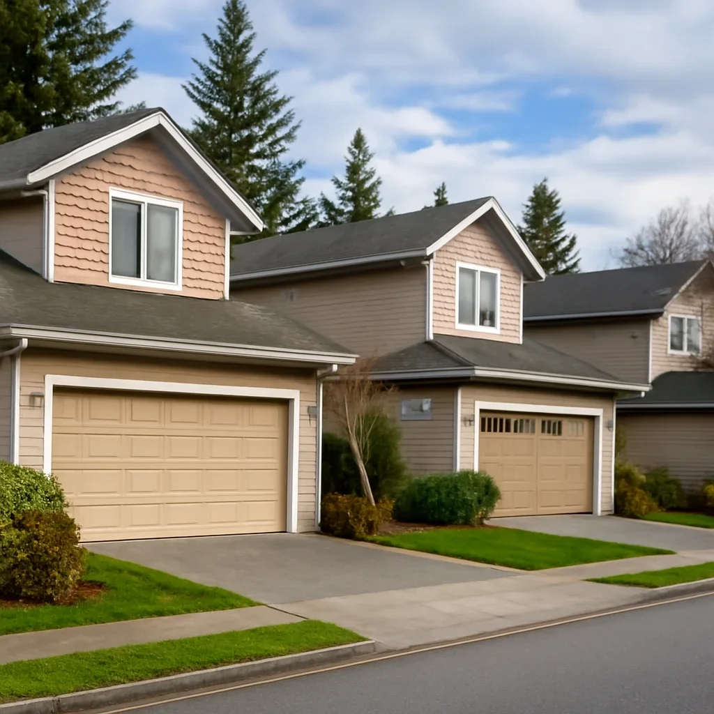 Garage doors and opener systems on homes in Walnut Grove Langley