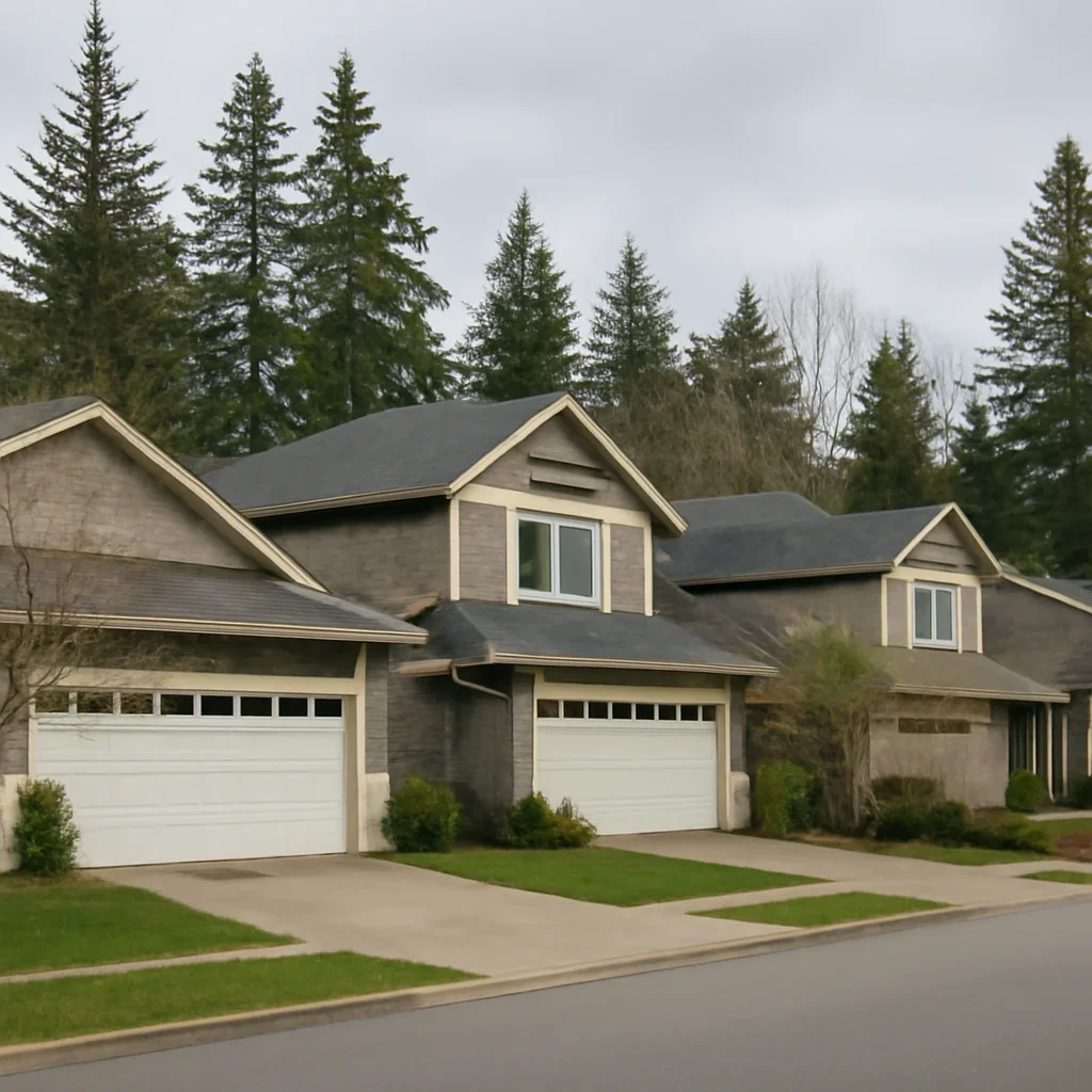Detached Walnut Grove homes with attached residential garage doors