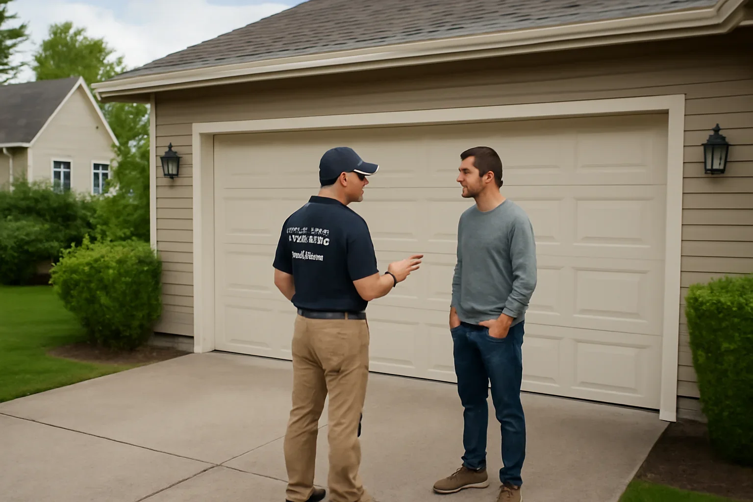 Same-day garage door repair for a residential property in Walnut Grove, Langley