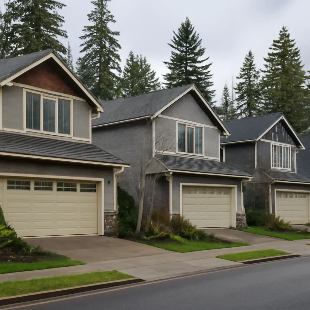 Residential garage doors serving townhomes and detached homes in Willoughby, Langley