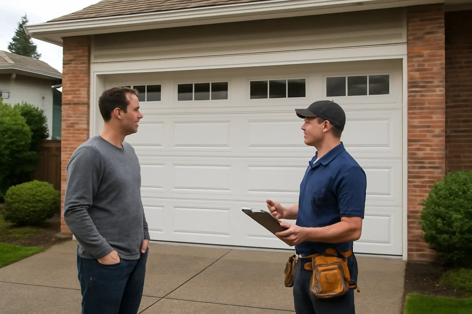 Garage door replacement for a residential property in Willoughby, Langley