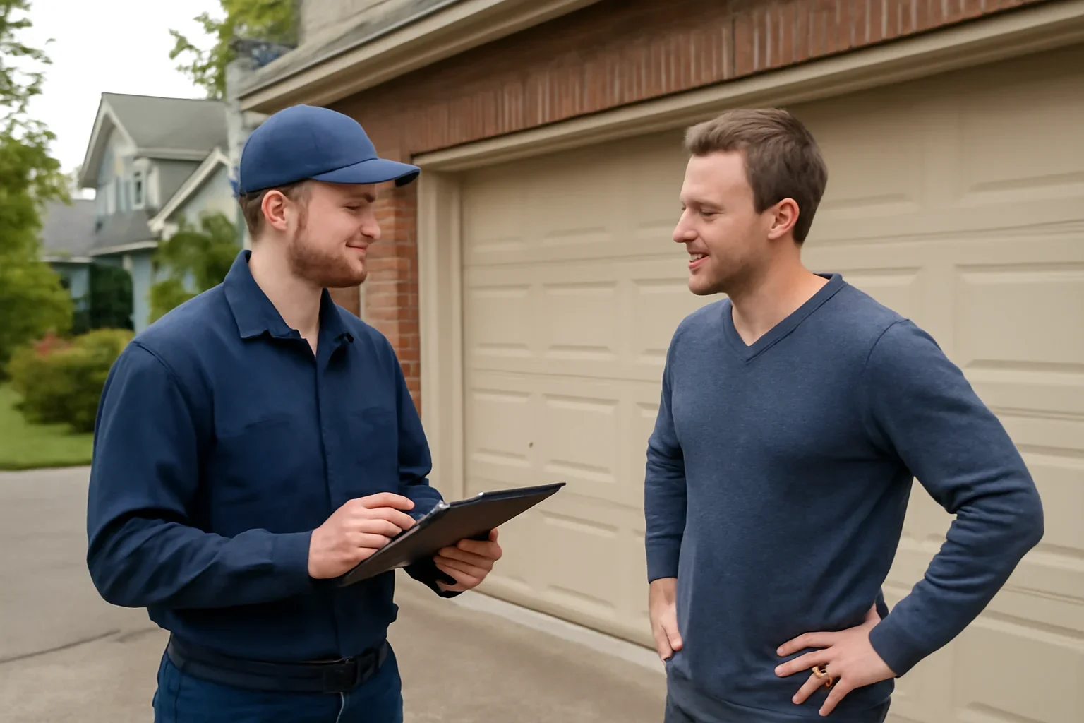 Garage door roller repair for a residential property in Willoughby, Langley