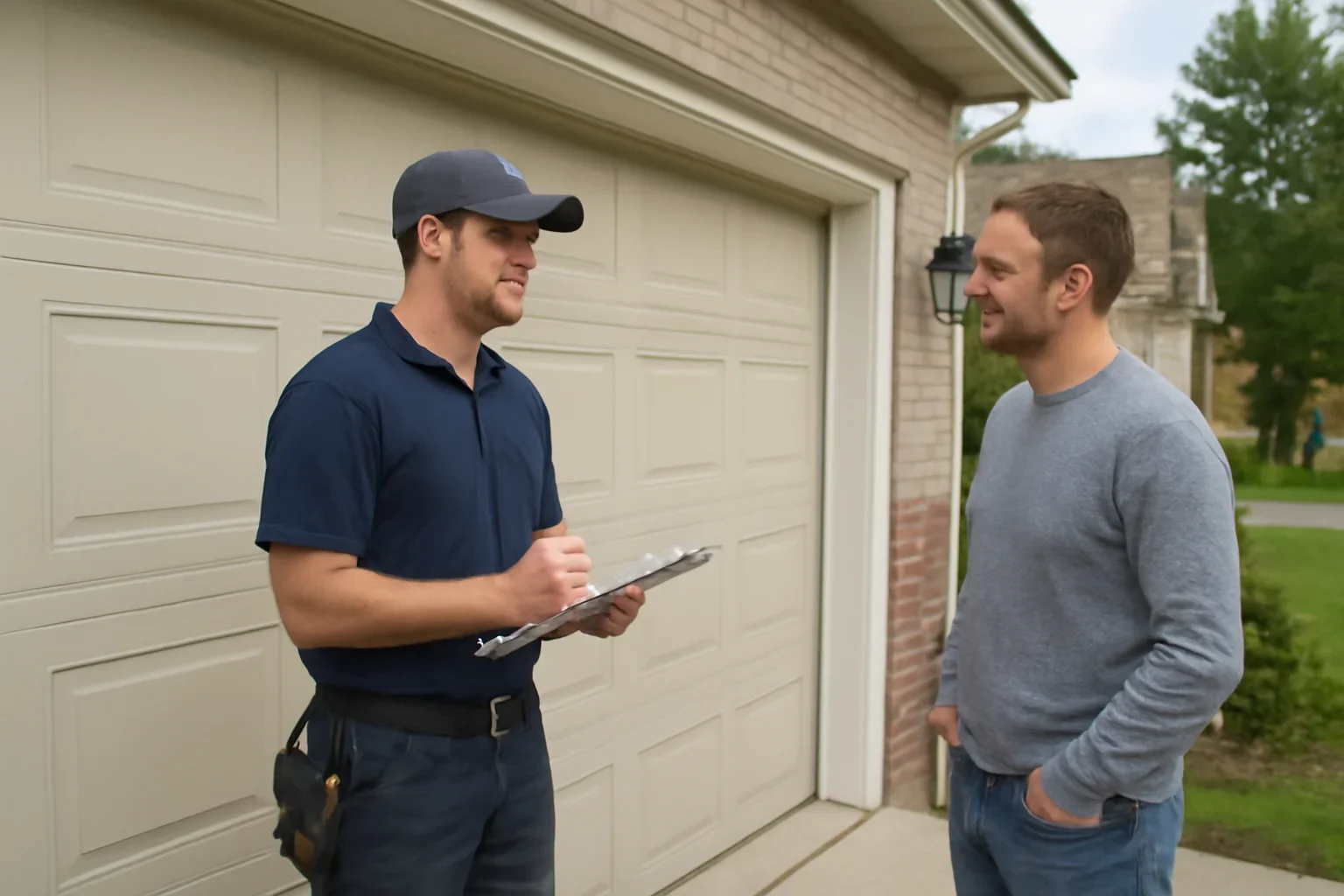 Garage door services for a residential property in Willoughby, Langley