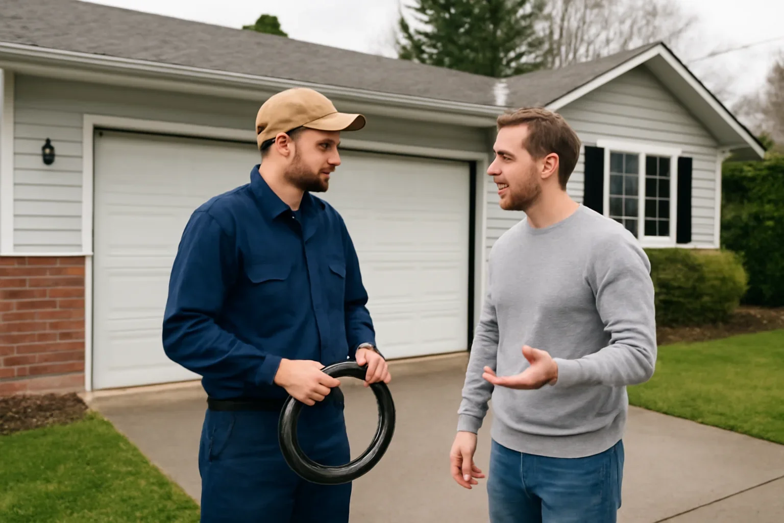 Garage door cable repair at a residential property in Willowbrook Langley