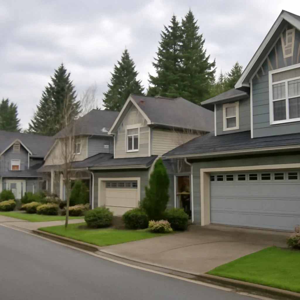 Residential garage doors on homes and townhomes in Willowbrook Langley