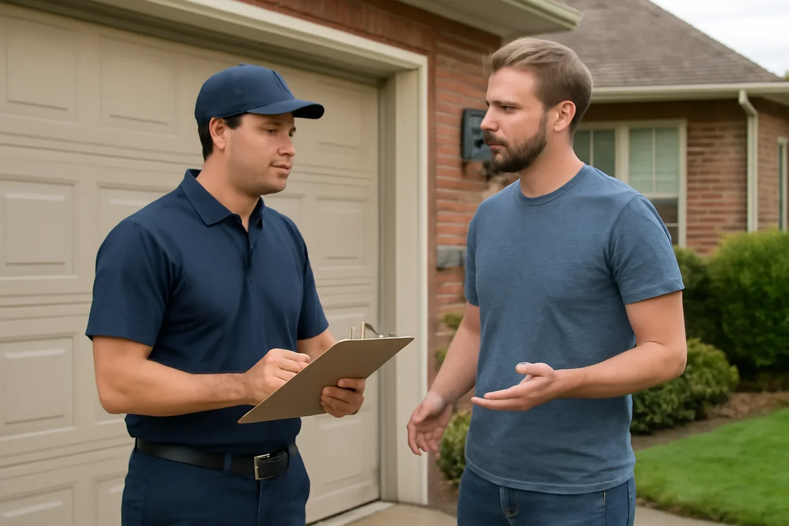 Garage door repair at a residential property in Willowbrook, Langley