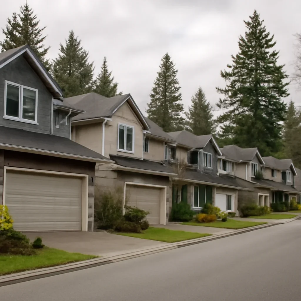 Residential garages and properties in Willowbrook, Langley