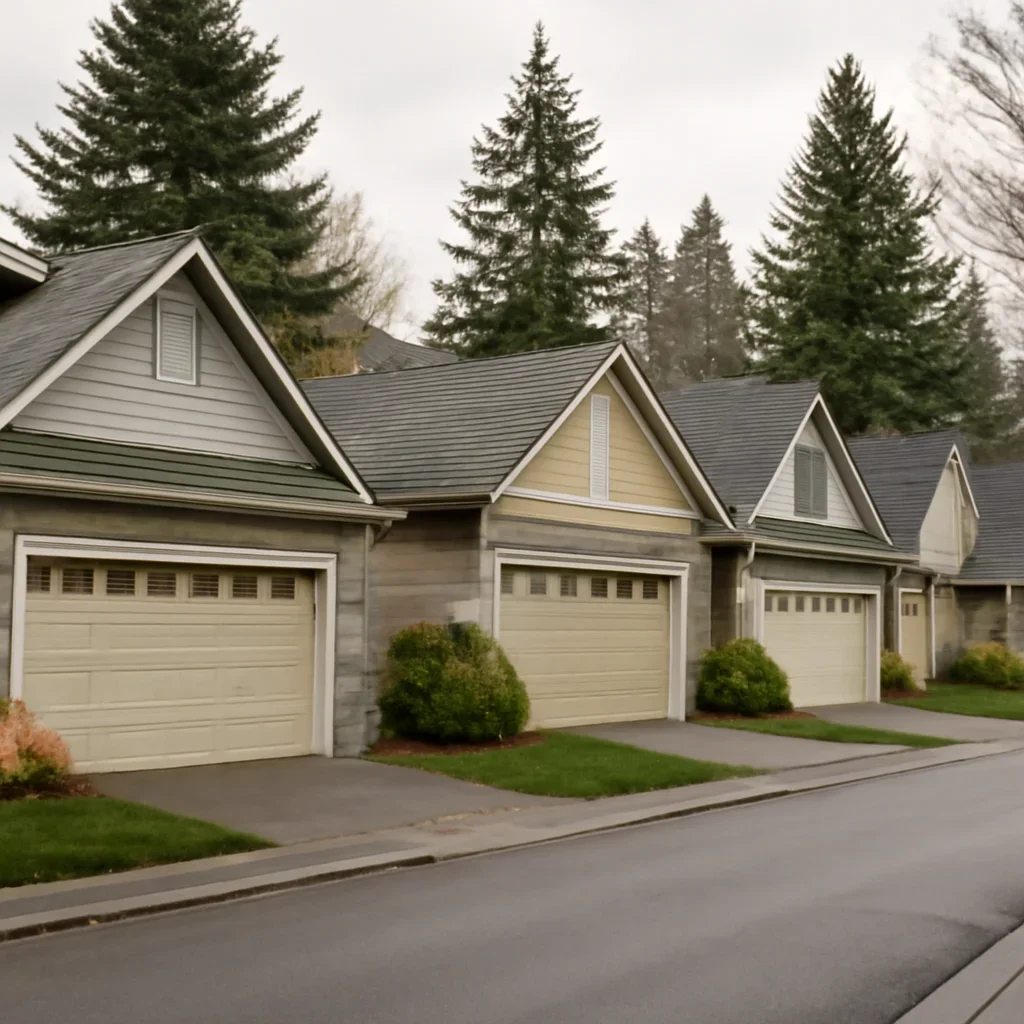 Residential garage doors near Willowbrook in Langley, British Columbia