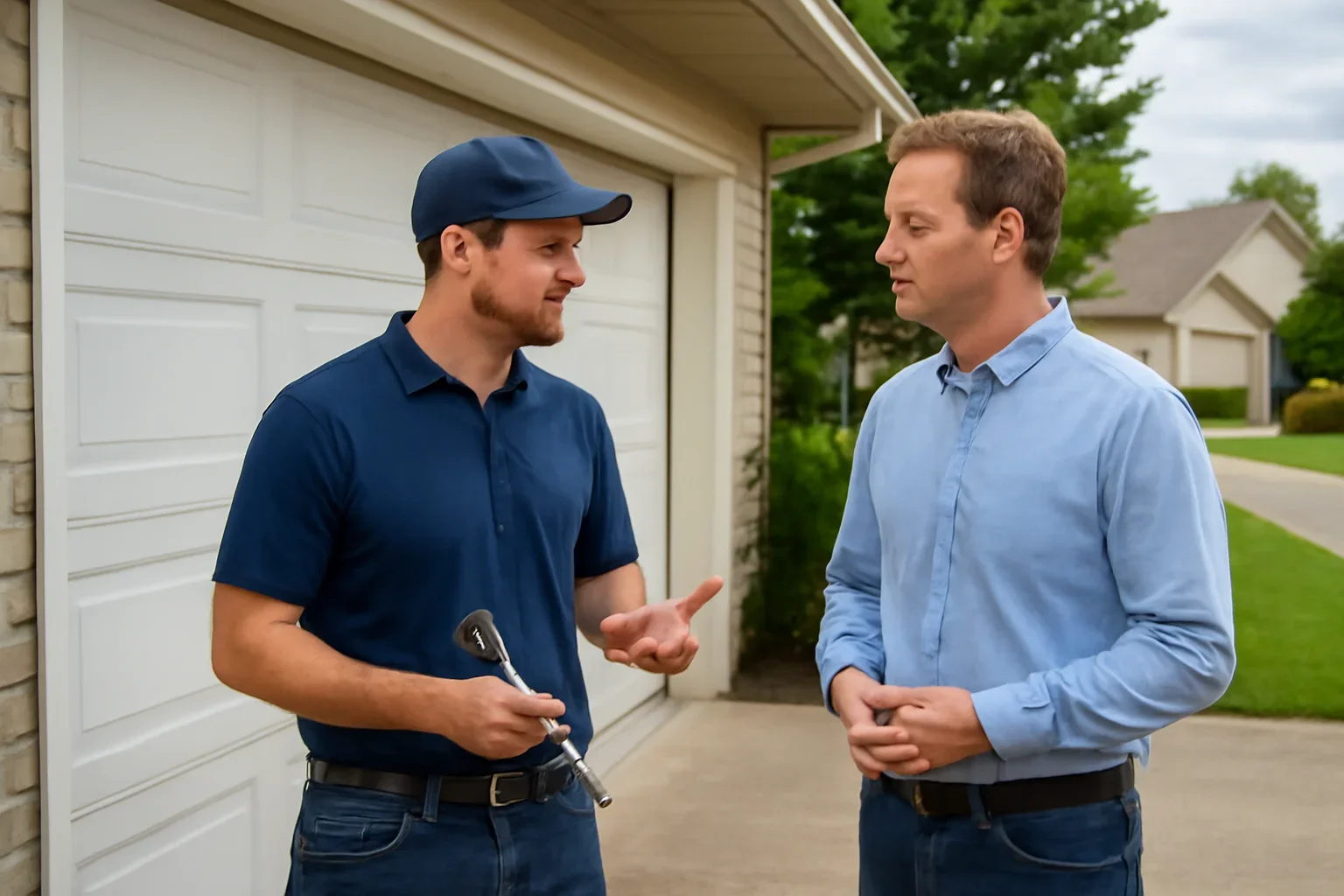 Garage door roller repair for a residential property in Willowbrook, Langley