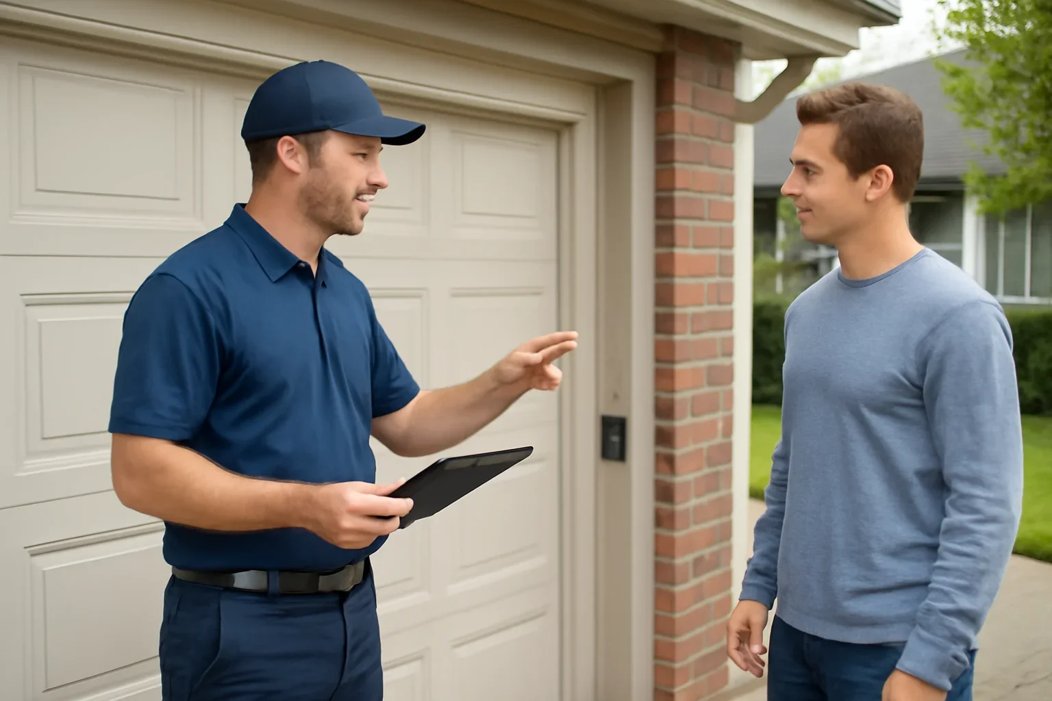 Garage door sensor repair at a residential property in Willowbrook, Langley
