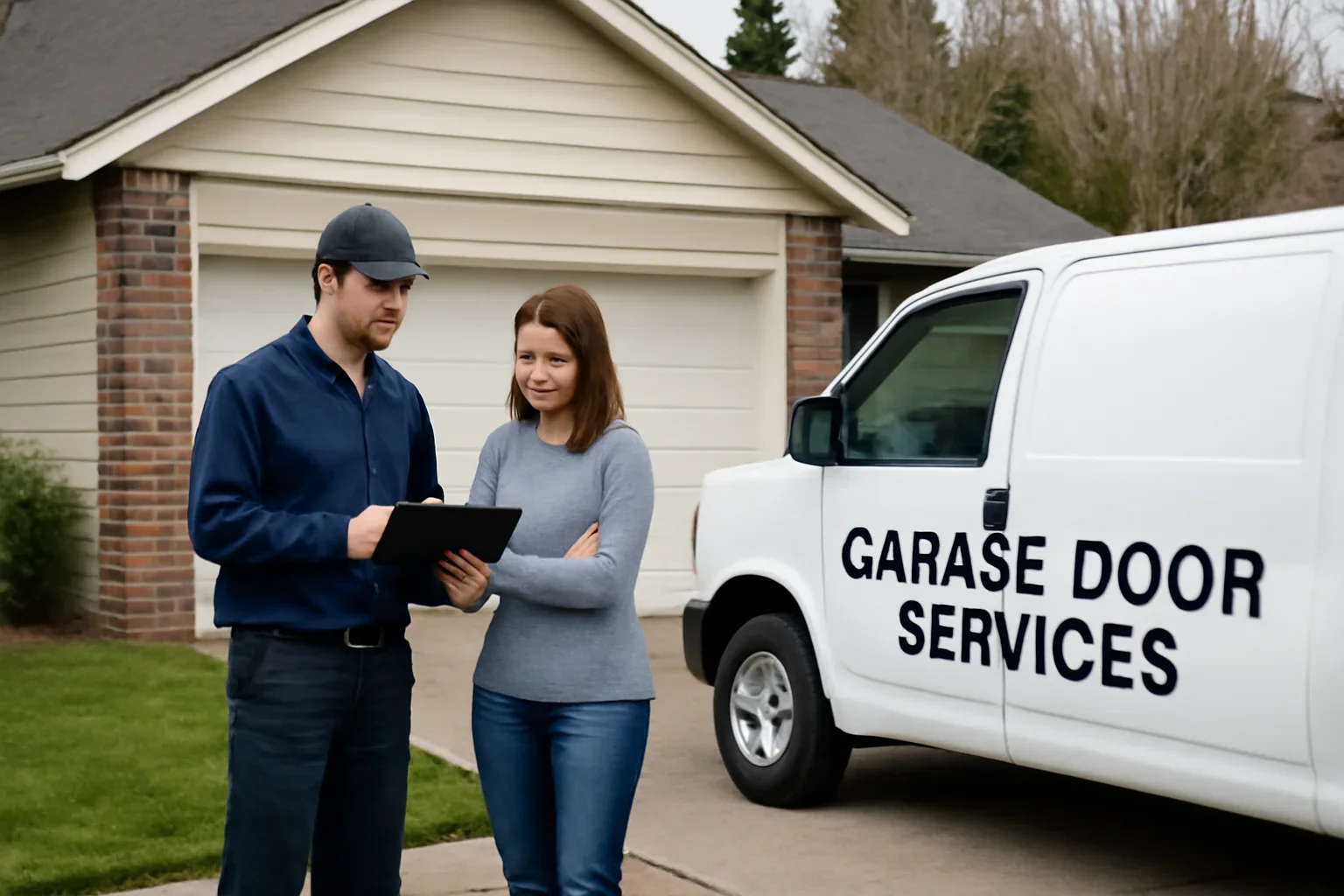 Garage door services for a residential property in Willowbrook, Langley