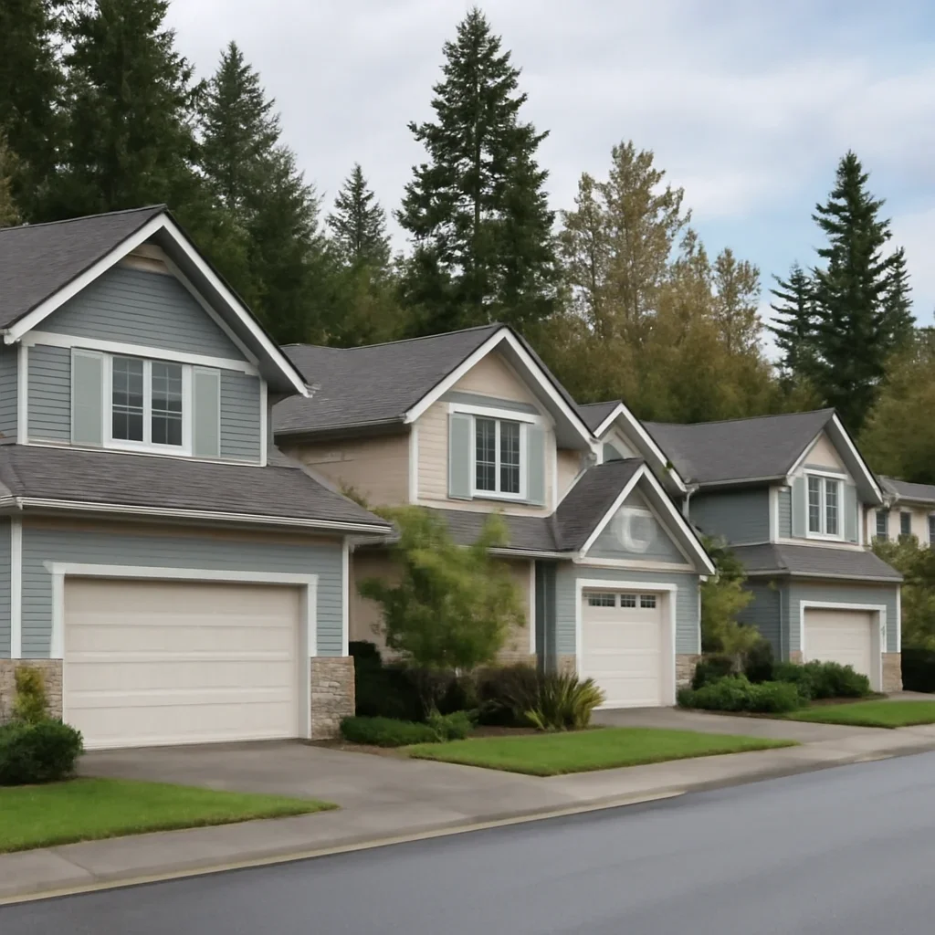 Garage doors serving homes and residential properties near Willowbrook in Langley
