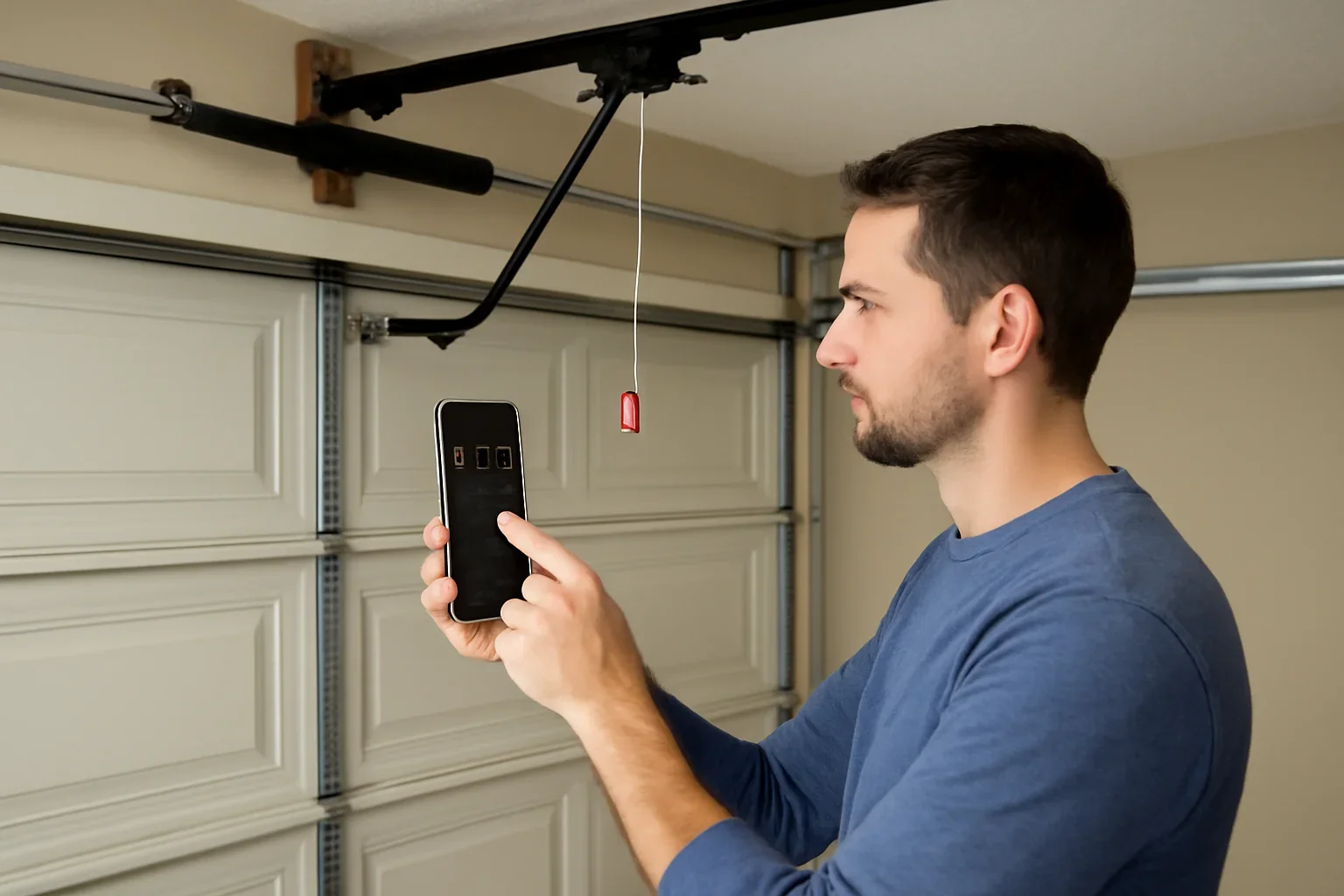 Changing a garage door keypad code at a Langley home