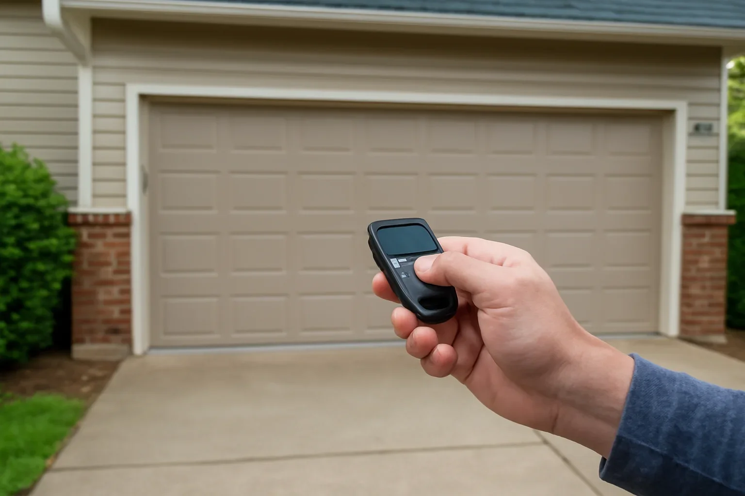 Programming a compatible garage door remote for a Langley home
